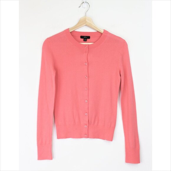 NEW J. Crew Cardigan Sweater Coral Rose XXS - Picture 3 of 11